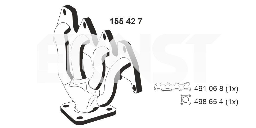 ERNST Udstødningsmanifold 155427 Udstødningsmanifold MERCEDES-BENZ ERNST 155427