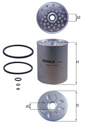MAHLE Fuel filter KX 24D MAHLE KX 24D genuine LDV CONVOY fuel filter price