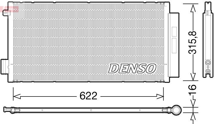 DENSO Condensatore climatizzatore DCN09044 DCN09044 Radiatore aria condizionata DENSO FIAT 127 costo
