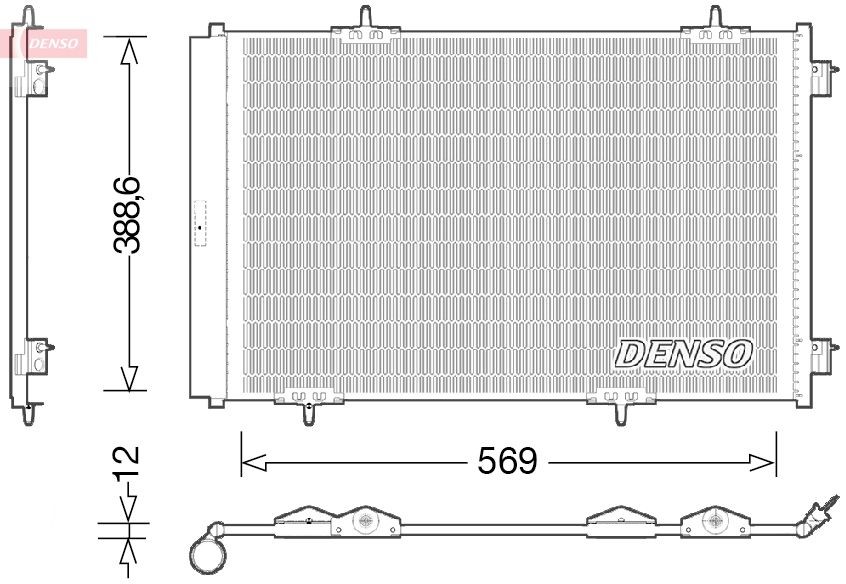 DENSO Kondensator, klimaanlegg DCN21030 Ac radiator DENSO Peugeot 508 DCN21030