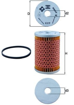 KNECHT Kraftstofffilter KX 9D KX 9D Benzinfilter RENAULT TALISMAN KNECHT kaufen