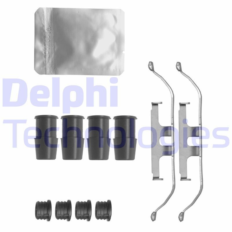 DELPHI Accessory Kit, disc brake pads LX0635 LX0635 DELPHI brake pad fitting kit for BMW 4 Series