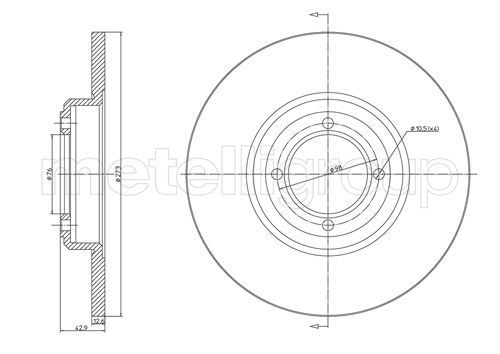 METELLI Disco freno 23-0025 METELLI 23-0025 Disco freno PEUGEOT 604 Sedan 2.7 SL 136 CV 1979