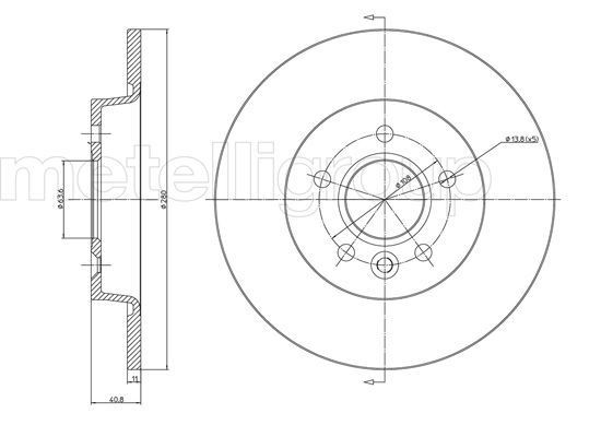 METELLI Remschijf 23-0312 23-0312 METELLI Sportremschijven Seat goedkoop