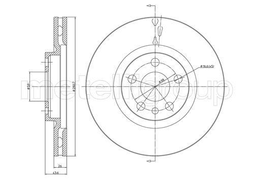 METELLI Brake disc 23-0338 23-0338 METELLI PORSCHE brake disc kit