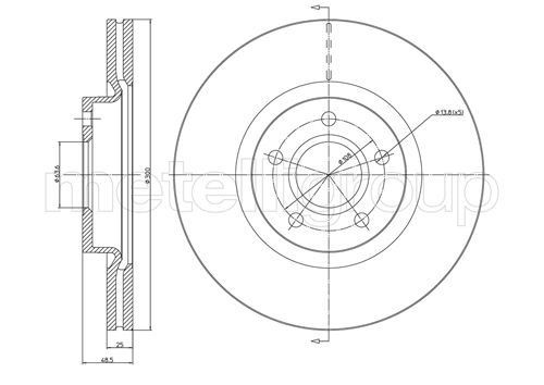 METELLI Bremseskive 23-0687C METELLI 23-0687C Bremseskiver HYUNDAI TUCSON originale