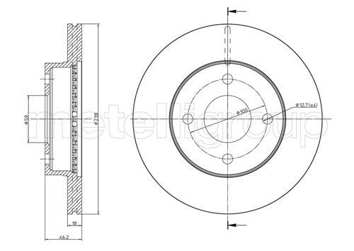 METELLI Bremseskive 23-0850 pris Skiver Nissan K11 23-0850 METELLI