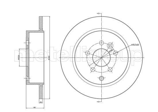 METELLI Disque de frein 23-1052C 23-1052C METELLI Disques de frein Land Rover pas cher