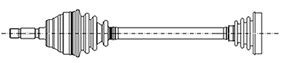 METELLI Aandrijfas 17-0875 17-0875 Aandrijfas METELLI VOLKSWAGEN JETTA