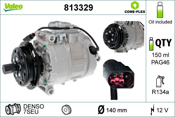 VALEO AC-kompressor 813329 813329 Ac klimakompressor VW TIGUAN VALEO
