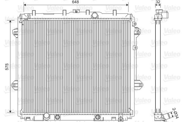 Engine radiator VALEO 701555 VALEO 701555 Engine radiator Toyota 4 RUNNER 2014