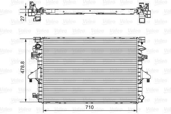 Radiatore motore VALEO 701654 VALEO 701654 costo Radiatore Volkswagen MULTIVAN 2011