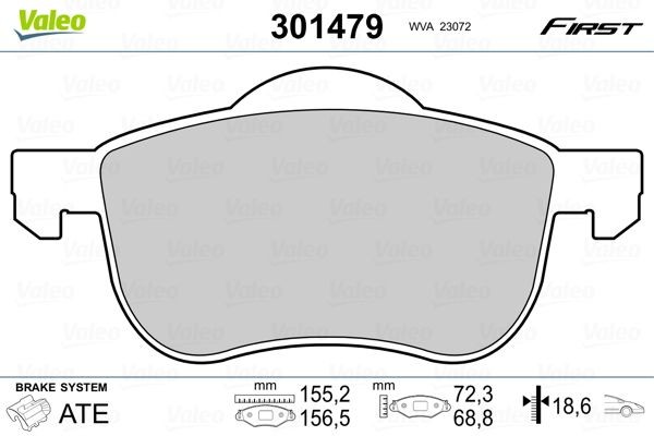 Plaquettes de frein VALEO 301479 VALEO 301479 Plaquettes de frein avant et arrière Volvo S60 2009