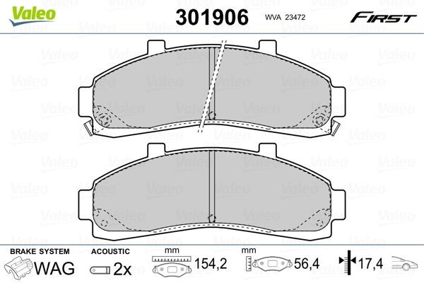 VALEO Τακάκια φρένων 301906 Τακάκια VALEO THUNDERBIRD 301906 φθηνά