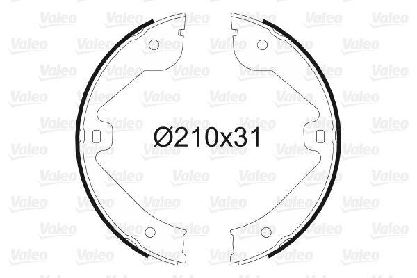 VALEO Sada brzd. čeľustí parkov. brzdy 564069 Ručná brzda VALEO Mercedes-Benz CLA 564069