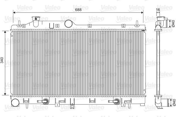 VALEO Kylare 701554 701554 VALEO motorkylare SUBARU IMPREZA