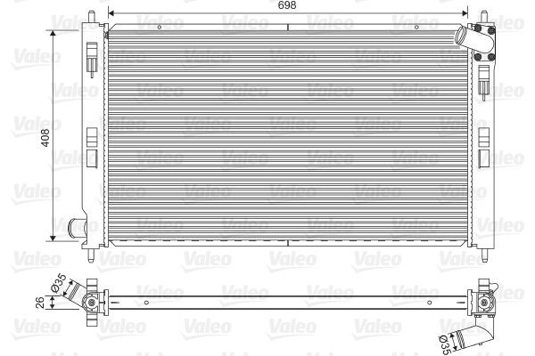 VALEO Radiators, Motora dzesēšanas sistēma 701577 Dzesēšanas radiatori VALEO Citroën C1 701577
