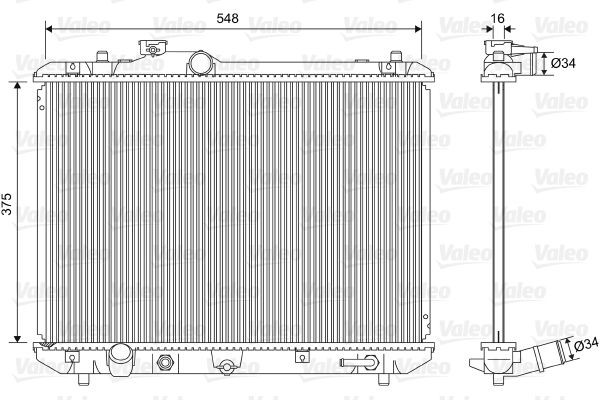 VALEO Radiaator, mootorijahutus 701587 701587 Jahutusradiaator VALEO SUZUKI VITARA