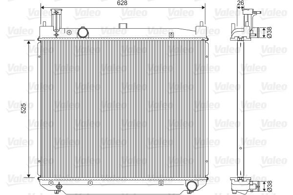 VALEO Radiator, motorkjøling 701591 VALEO 701591 Radiator, motorkjøling