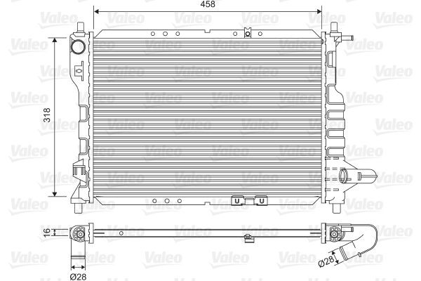 Radiators, Motora dzesēšanas sistēma VALEO 701598 VALEO 701598 Ūdens radiatori CHEVROLET SPARK 2015