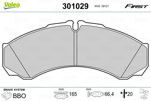 VALEO Bremžu kluči 301029 Sporta bremžu kluči VALEO RENAULT TRUCKS 301029