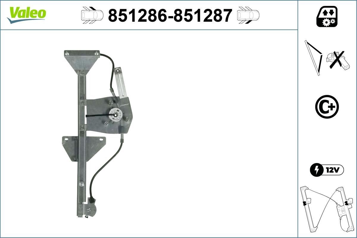 Alzacristallo VALEO 851286 VALEO 851286 Alzacristalli elettrici HONDA CIVIC 2006