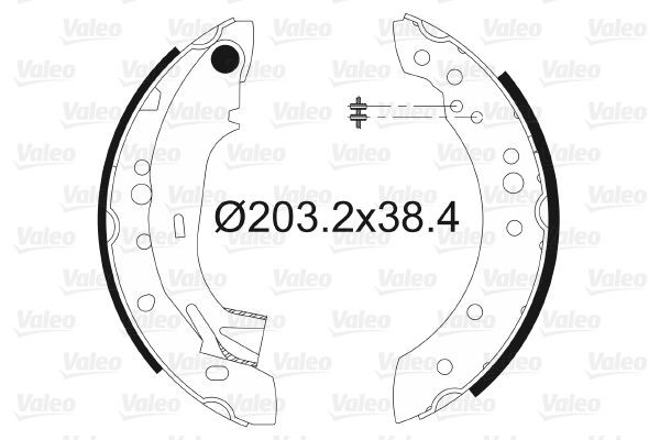 VALEO Piduriklotside komplekt 562997 562997 Trummelpiduriklotsid CITROËN SAXO VALEO