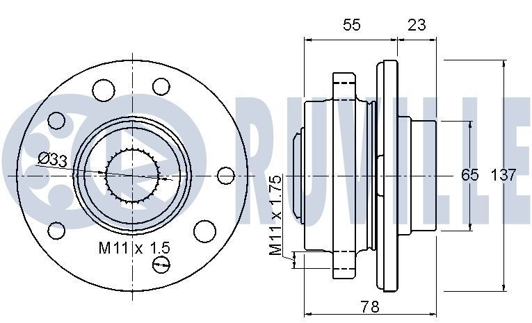 RUVILLE Aksialledd, parallellstag 925420 Parallellstag RUVILLE VENTO 925420 billige