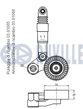 RUVILLE Rotule de suspension 915932 Rotule inférieure PEUGEOT RUVILLE 915932