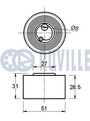 RUVILLE Reparatursatz, Federbeinstützlager 827701S 827701S RUVILLE KIA Domlager hinten und vorne