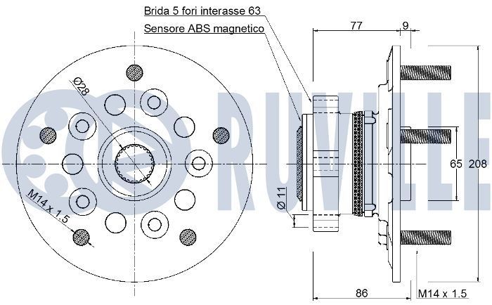 RUVILLE Bronzina cuscinetto, Molla a balestra 985851 985851 RUVILLE Balestre Volkswagen prezzo