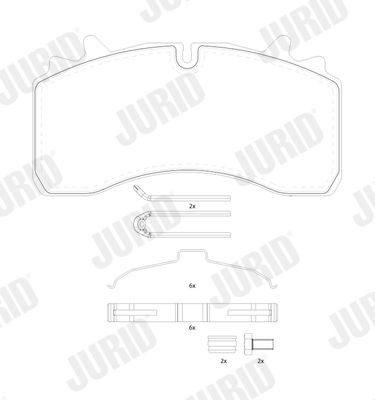 JURID Brake pad set 2916205390 2916205390 JURID brake pads for INFINITI
