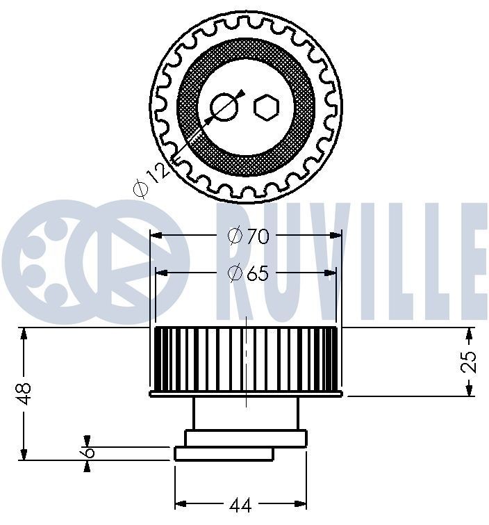 RUVILLE Hjulspindel, hjulophæng 935808 935808 Styrespindel VW CADDY RUVILLE