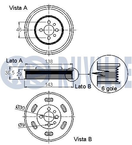 RUVILLE Ventil, højtrykspumpe 265286 Højtrykspumpe RUVILLE VAUXHALL 265286