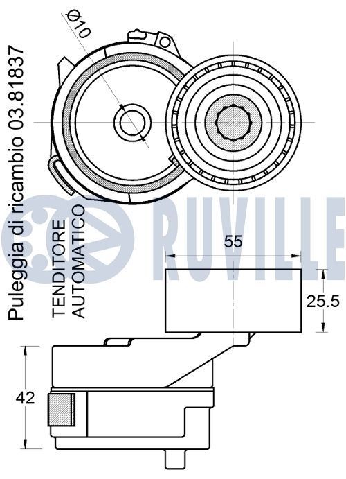 RUVILLE Hjulsett, , tannrem 5603651 Styrerulle-kilerem tannrem RUVILLE Suzuki SPLASH 5603651