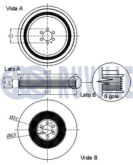 RUVILLE Soonrihmakomplekt 5533881 Soonrihm RUVILLE CHEVROLET 5533881