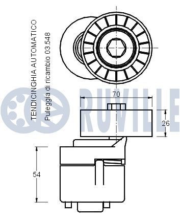 RUVILLE Pompe à eau+Jeu de courroie trapézoïdale à nervures 55064802 Kit complet de courroies d'accessoire RUVILLE Série 7 55064802 pas cher