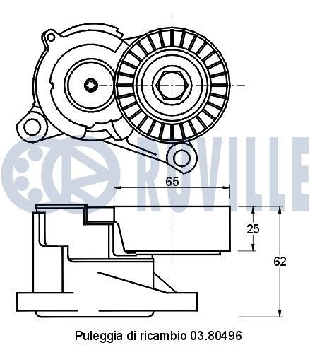 RUVILLE Vandpumpe + kileremssæt 55178801 Ribrem RUVILLE Mercedes-Benz VANEO 55178801