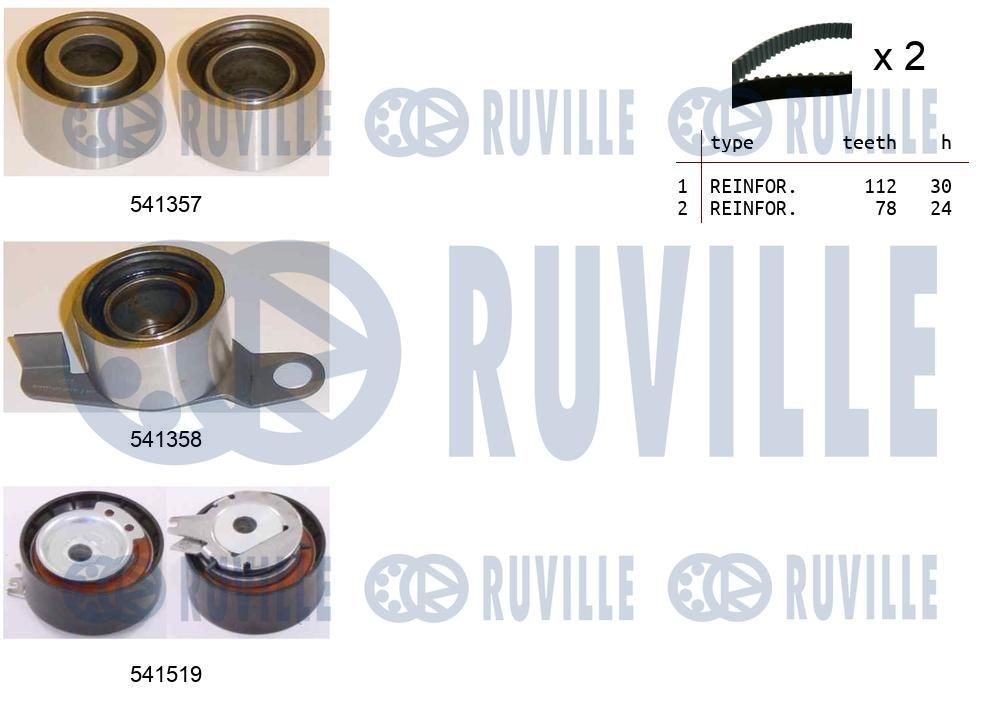 RUVILLE Spanrol, poly V-riem 57605 Peugeot 3008 Spanpoelie RUVILLE 57605