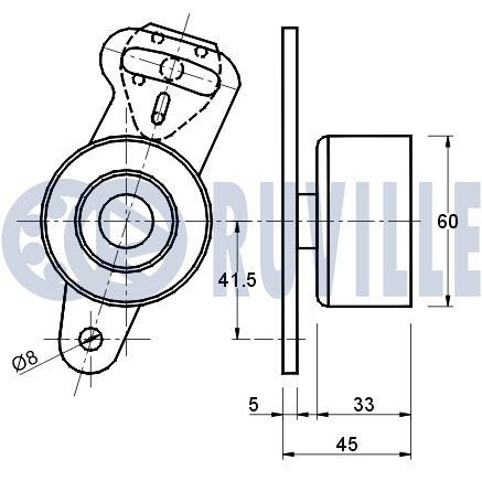 RUVILLE Kit de rolamento de roda 7457 7457 Rolamento da roda RUVILLE HONDA FR-V