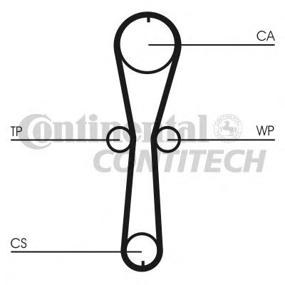 CONTITECH Distributieriem set + waterpomp CT915WP2 CONTITECH CT915WP2 Tandriemset Renault Twingo 1 Van prijs
