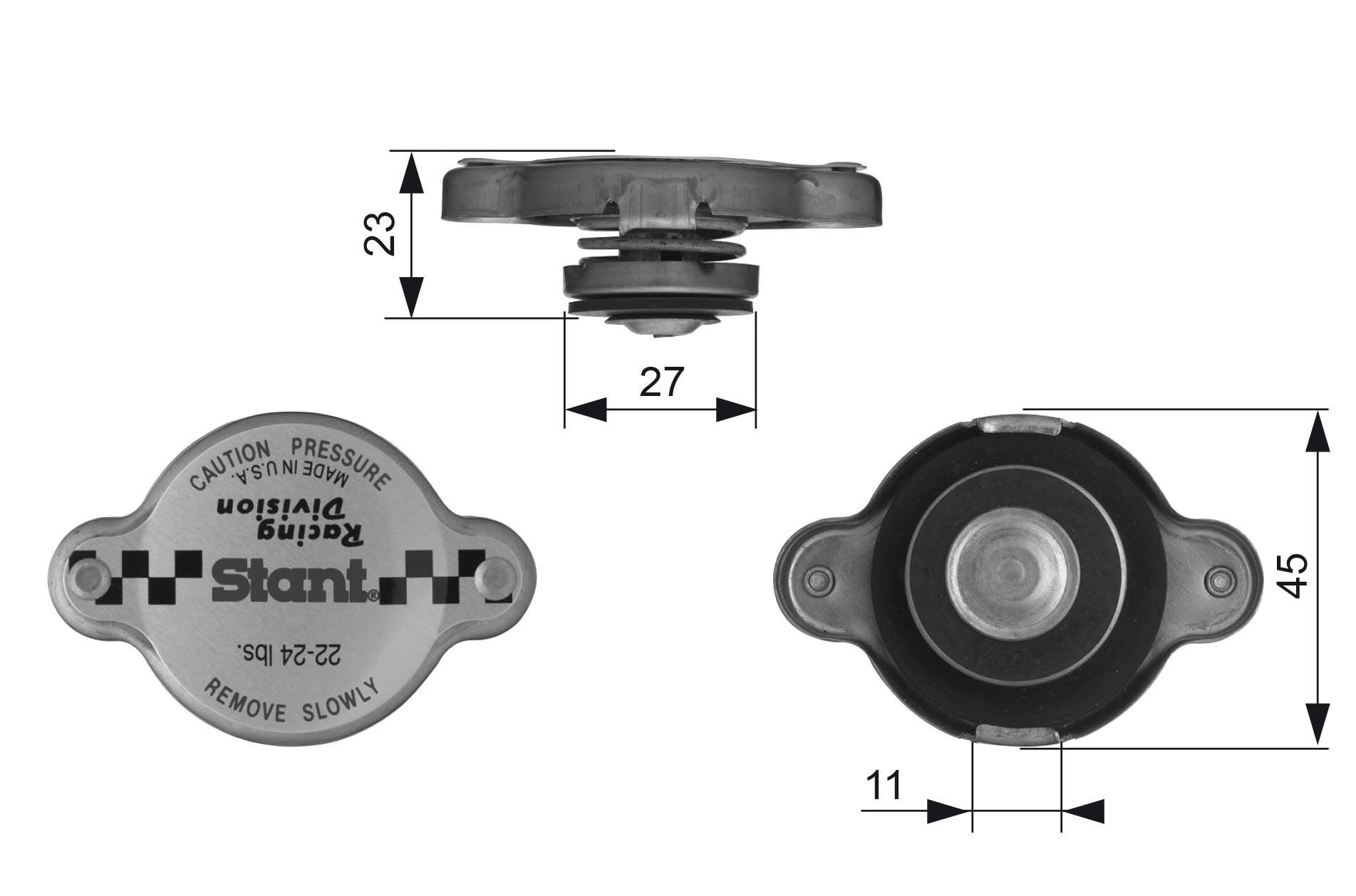 GATES Radiator cap RC10362 RC10362 GATES radiator cap for ALFA ROMEO