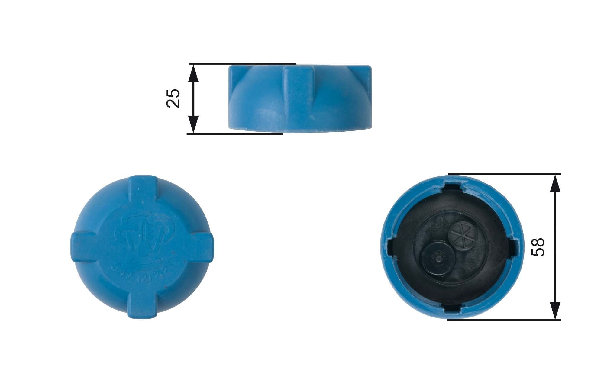 GATES Bouchon de liquide de refroidissement RC203 RC203 Bouchon de vase d'expansion SEAT IBIZA GATES