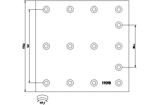 TEXTAR Bromsbelägg, sats, trumbroms 1909002 1909002 TEXTAR parkeringsbromsbelägg VOLVO V90 Kombi