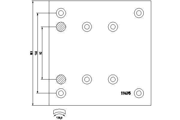 TEXTAR Bromsbelägg, sats, trumbroms 1949502 TEXTAR 1949502 Bromsbelägg, sats, trumbroms