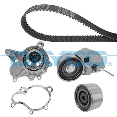 DAYCO Kit cinghia distribuzione, pompa acqua KTBWP9661 DAYCO KTBWP9661 Pompa acqua + kit cinghia distribuzione Kia Rio JB originale prezzo