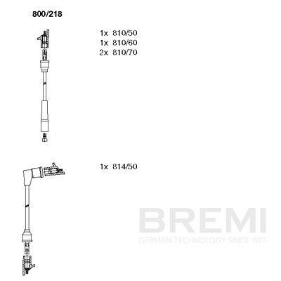 BREMI Tändkabel 884/50 BREMI 884/50 Tändkablar Ford Escort MK3 Cabriolet original
