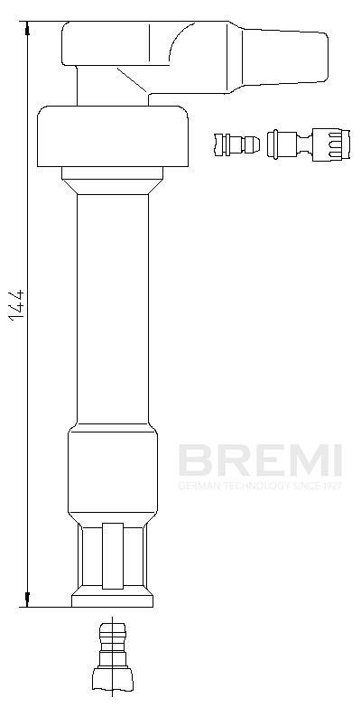 BREMI Pistik, süüteküünal 13246/5 BREMI 13246/5 Pistik, süüteküünal Peugeot 206 originaal
