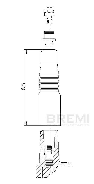 BREMI Kontaktspraudnis, Aizdedzes spole 13555A1 BREMI 13555A1 Kontaktspraudnis, aizdedzes svece Skoda Octavia 3 cena