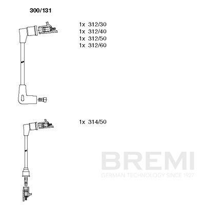 BREMI Sytytysjohtosarja 300/131 BREMI 300/131 Maestro XC sytytysjohto vaihto hinta